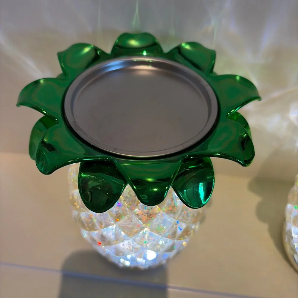Bath & Body Works Pineapple battery operated sparkle glimmer candle holders